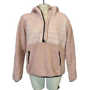 Love Tree Pink Quarter Zip Pullover Hoodie Size Large